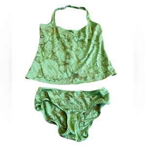 Vintage Y2K Victorias Secret Floral Butterfly Burnout Halter Top Rave Size S